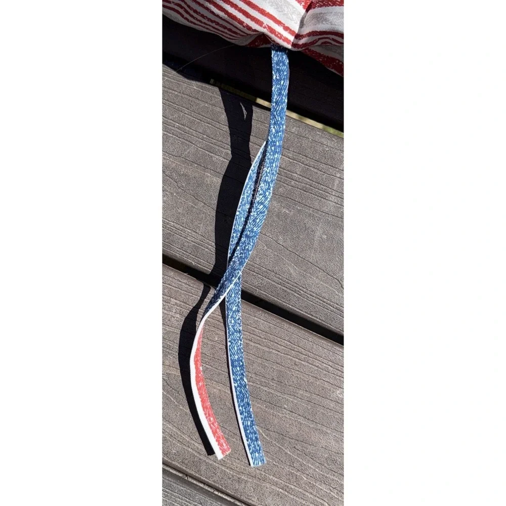 Jordan Outdoor Chaise Lounge Cushion Stripe Patio Fabric Ties New - Picture 6 of 11